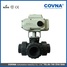 water automatic control 3-way PVC motorized ball valve